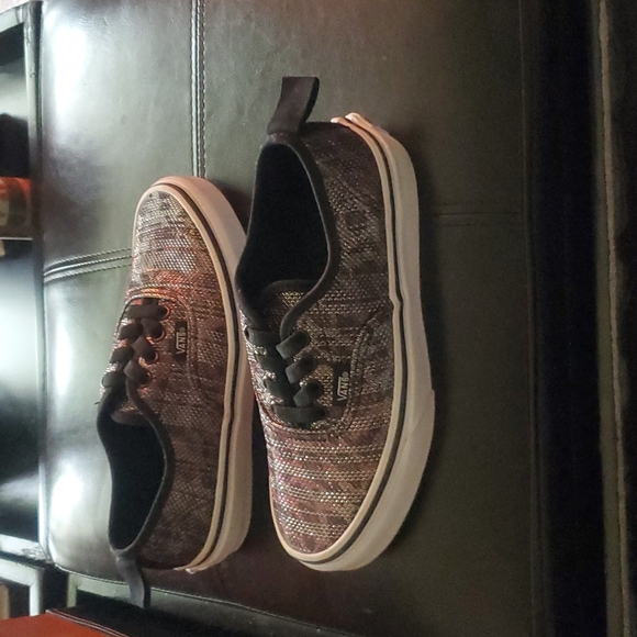 Kids leopard print mesh Van's size 1 - Picture 7 of 7